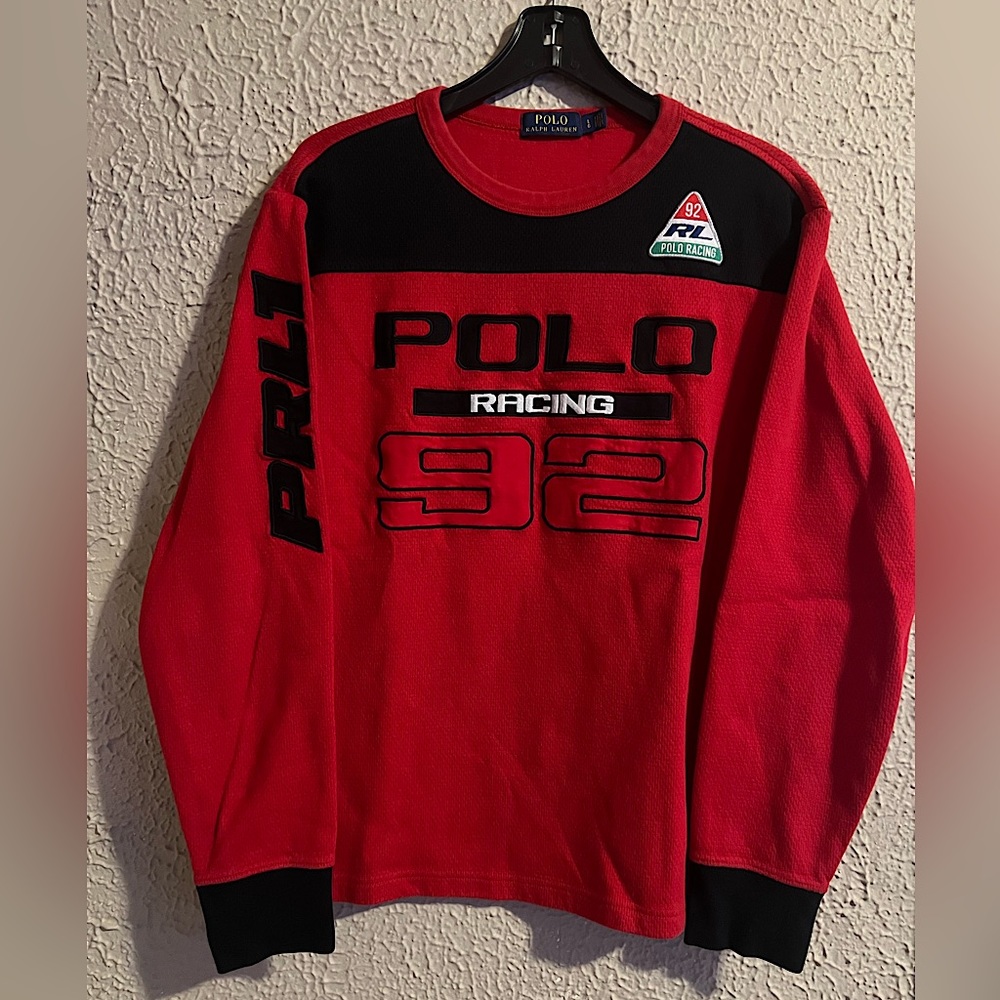 Polo Ralph Lauren 1992 Racing shirt Sz large excellent 🔥